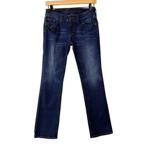 Delia's Morgan Bootcut Jeans‎ Dark Wash Low Rise Denim 3/4P